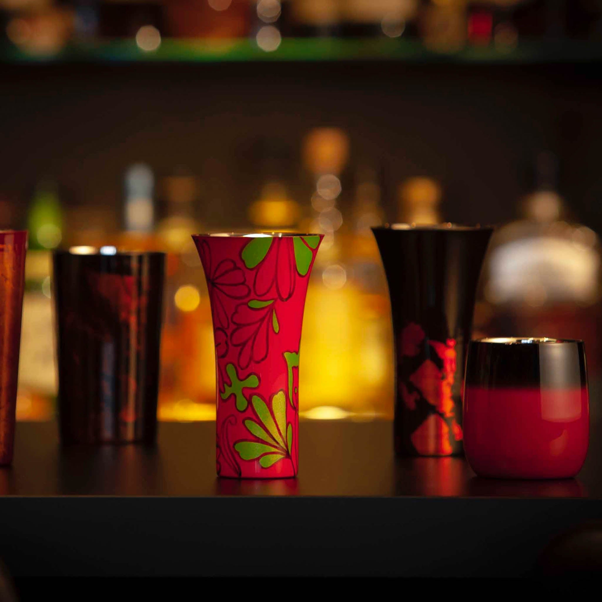 山中塗 カップ | 白檀 ダルマ | 二重構造 黒 | ウチキ