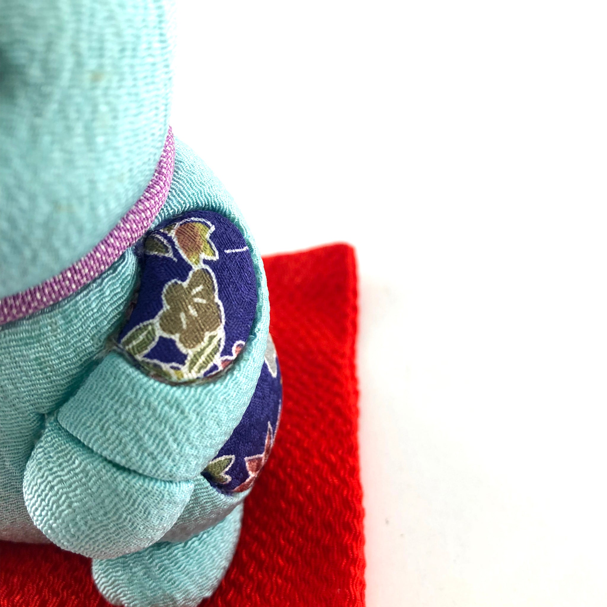 招き猫 | 江戸木目込み 招き猫 風水(中) | 青色 | 柿沼人形