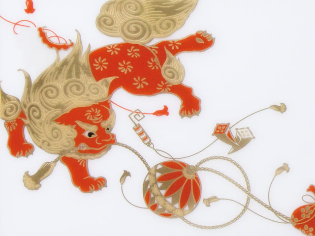 陶額 | 唐獅子と宝づくし | 大倉陶園