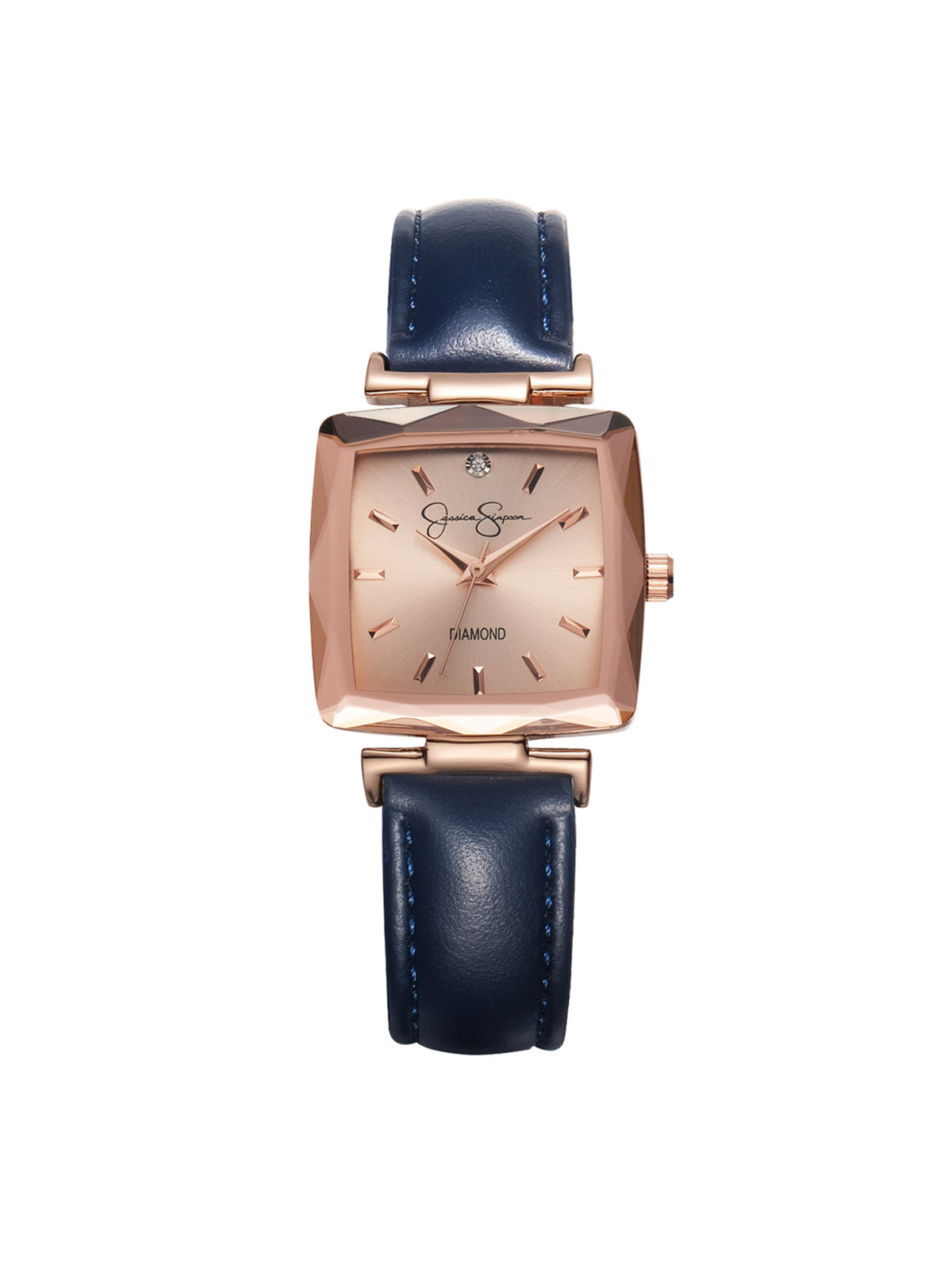 Cushion Case Strap Watch in Rose Gold Tone – Jessica Simpson