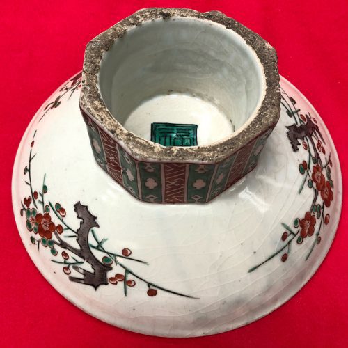 古九谷花鳥色絵二重角福皿 | 岡田彫金工房