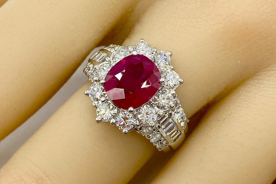 Ruby Pt900ルビー ダイヤモンドリング (NO.128881) – JEX宝石
