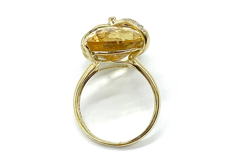Citrine K18シトリン ダイヤモンドリング (NO.304843) – JEX宝石