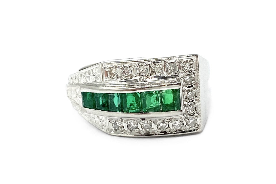 Emerald Pt900エメラルド ダイヤモンドリング (NO.48983) – JEX宝石