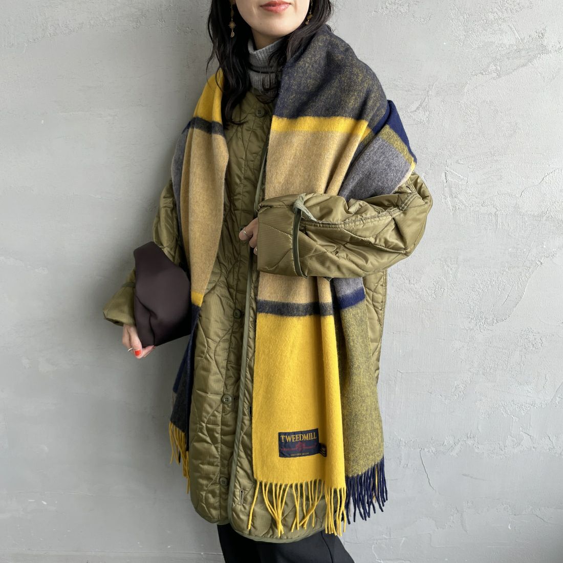 TWEED MILL [ツィードミル] 大判ストール [70-190-WP]｜ジーンズ