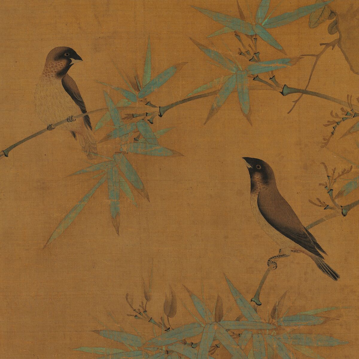 竹禽図巻 Finches and bamboo】中国‐北宋時代‐徽宗