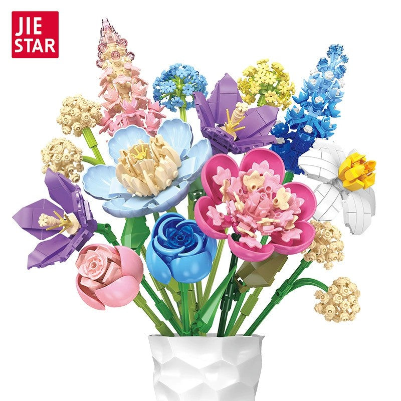 865pcs JIESTAR JJ9092 Flowers Fingertip Romance – Joy Bricks