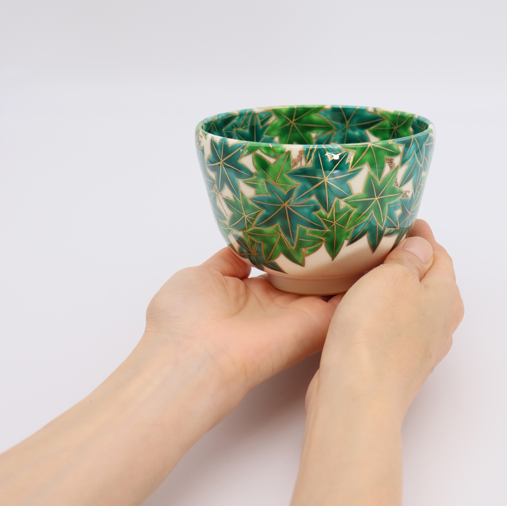 抹茶碗 色絵 青楓