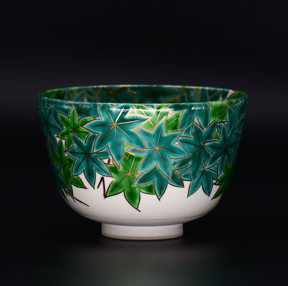 抹茶碗 色絵 青楓