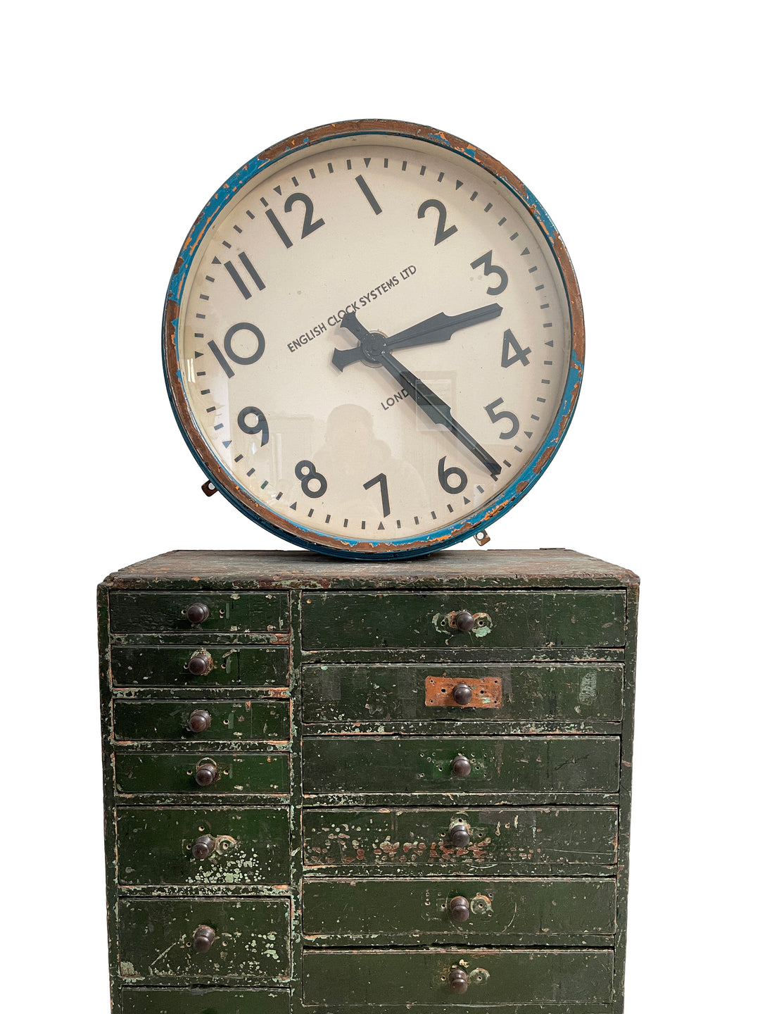 XL Antique Vintage Industrial Smiths Railway Station Factory Clock