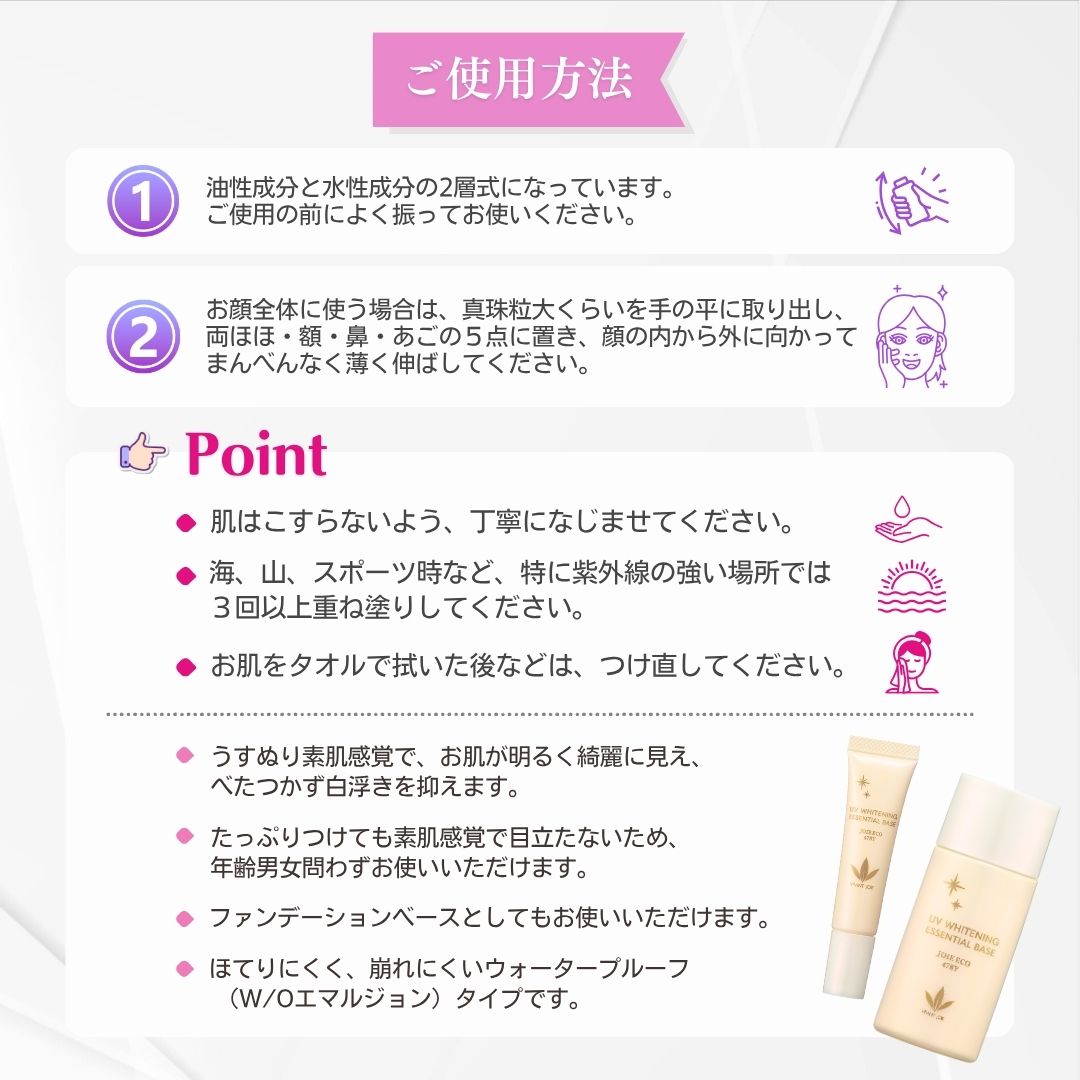 ビーバンジョアジョアエコ470AC 薬用UV美白エッセンシャルベース 12mL