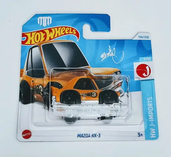 Hot wheels 2024 HW J-imports 7 of 10 Mazda Rx-3 orange (Mad Mike