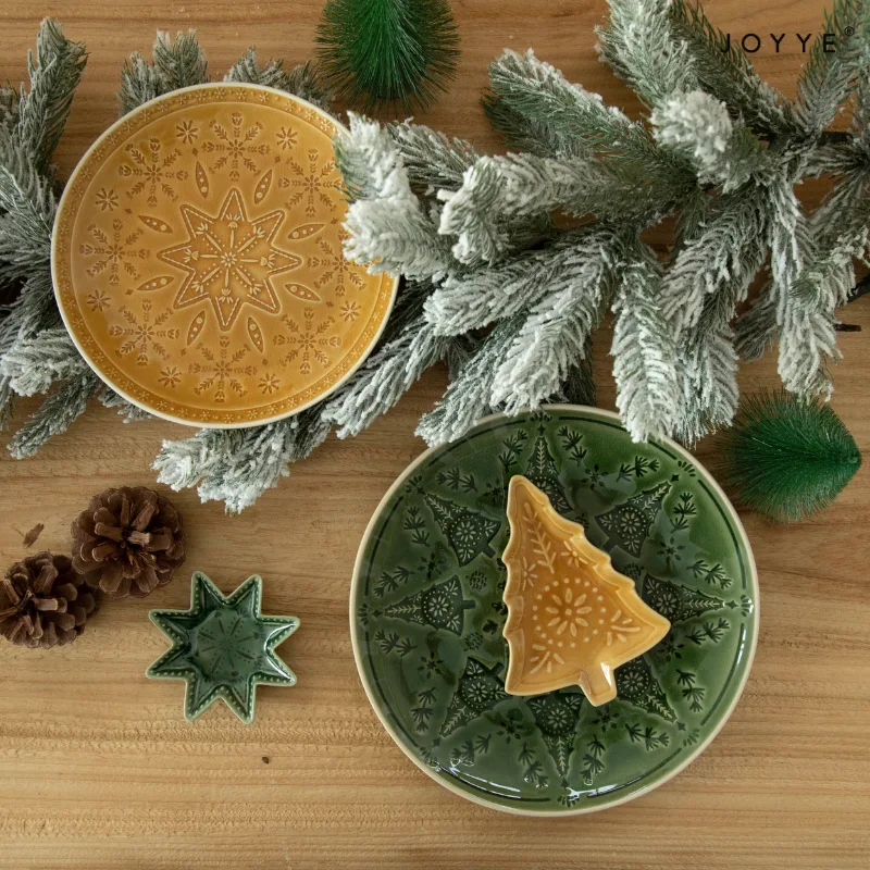 クリスマス用陶器食器セット