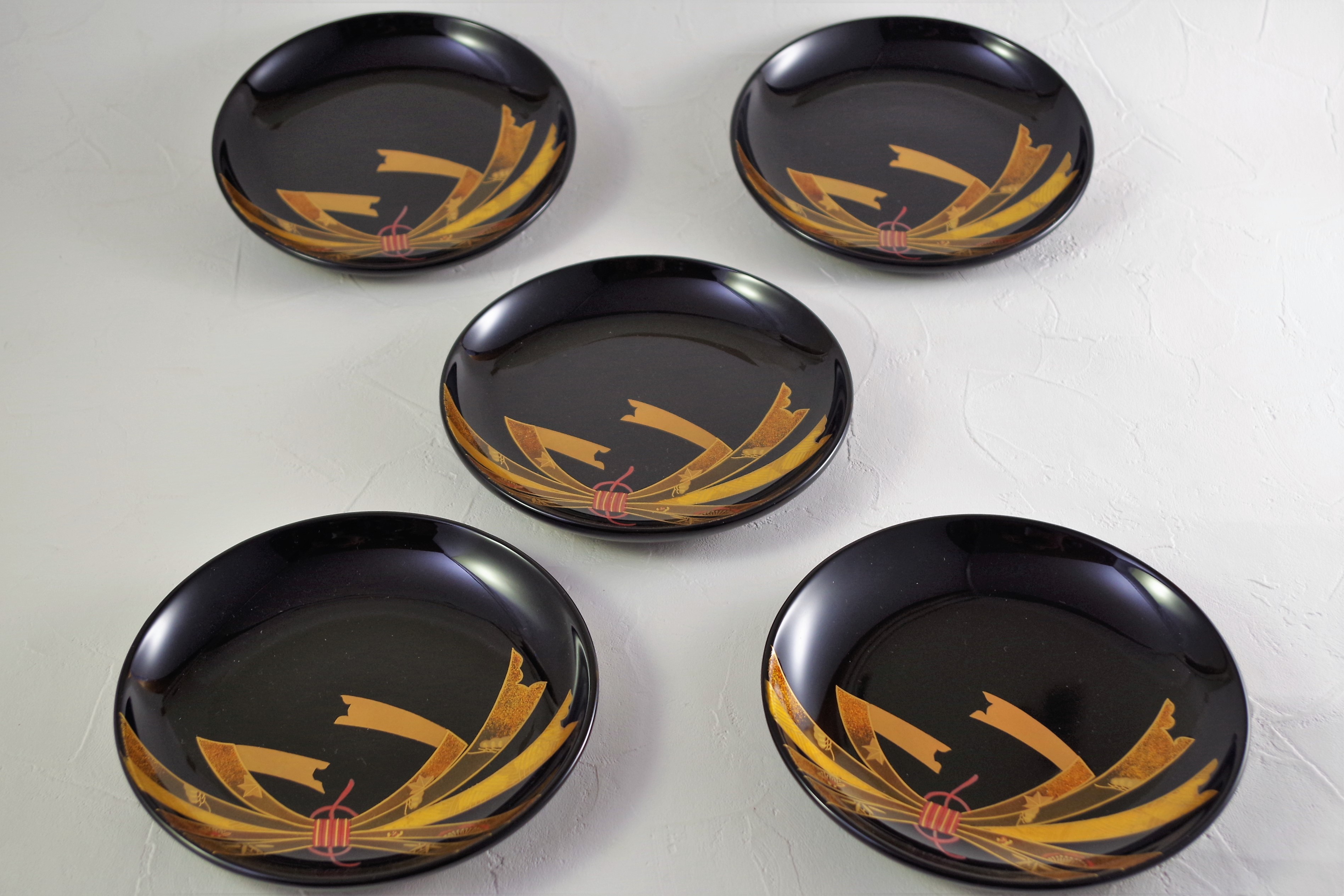 輪島塗 うさぎ屋 / 輪島塗 銘々皿のし蒔絵