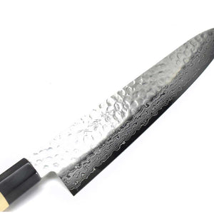 義弘《NSWシリーズ》AUS10 45層鎚目ダマスカス和牛刀【水牛八角柄