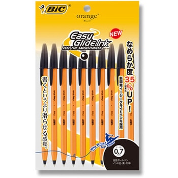 0．7mm 黒 10本パック 油性ボールペンBICオレンジEG 1パック(10本