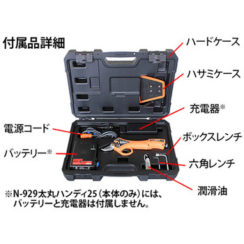 充電式剪定鋏 太丸ハンディ 25 ニシガキ工業 バリカン・ヘッジトリマ