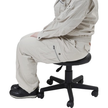 作業用PVCチェア 昇降機能付き モノタロウ ラウンドチェア 【通販