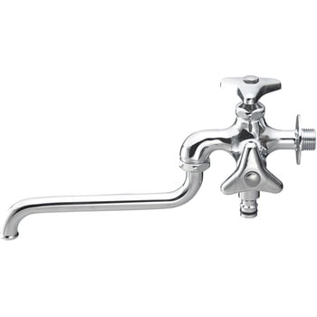 E106K-13 散水用二口自在水栓 SANEI(旧:三栄水栓製作所) 幅265mm高さ