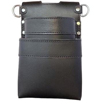 LX-26-BK 一枚革腰袋2段 鳶壱 漆黒色 LX-26-BK - 【通販モノタロウ】