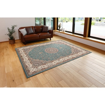 撥水付き 高級絨毯風プリントラグ 萩原 ラグマット 【通販モノタロウ】