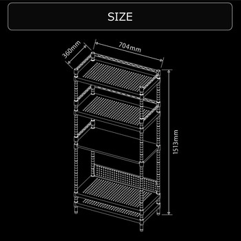 BHS-700SM-BK デスクサイドラックラージ 1台 バウヒュッテ 【通販