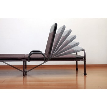 03458 収納式リクライニングベッド(14段階) ブラウン シングル 1台