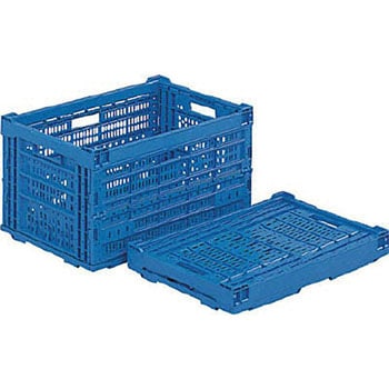 オリコンP66A 青 サンコー(三甲) 折りたたみコンテナ 【通販モノタロウ】