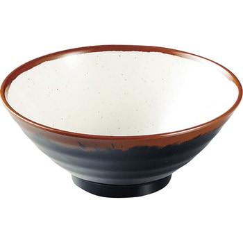 メラミン「長次郎窯」 そば丼 千羽鶴印(エンテック) 丼(どんぶり