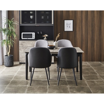 SH-24-0113-GYBK トライ 肘付ダイニングチェア 単品 1脚 サンコウ