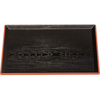 富士長手木目盆 ノンスリップ加工 若泉漆器 トレー・お盆 【通販