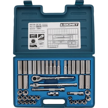 12844 3/8DR MM・インチ ソケットレンチセット 1セット(44個) SIGNET