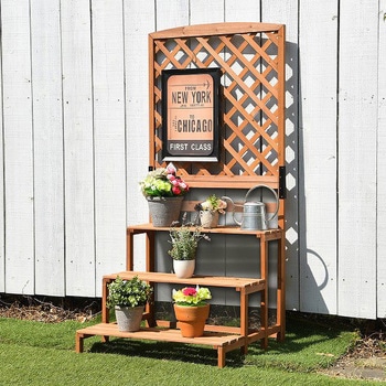 TAN-993-3(BR) 木製フラワースタンド 3段 1個 ワンモード 【通販