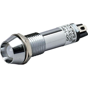 抵抗器内蔵 メタルフレーム形LED表示灯 坂詰製作所 丸形パイロット