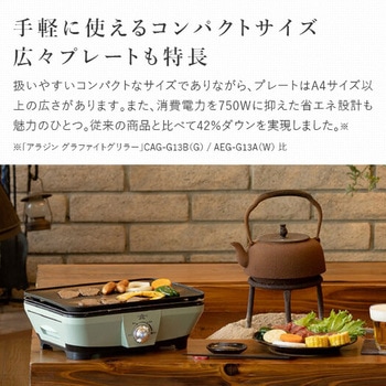 CAG-MG7A(G) グラファイト ミニグリラー 1台 Aladdin 【通販モノタロウ】