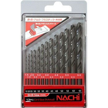 NDS-13 ナチ 鉄工用ドリルセット13PC 1セット(13本) NACHI(不二越