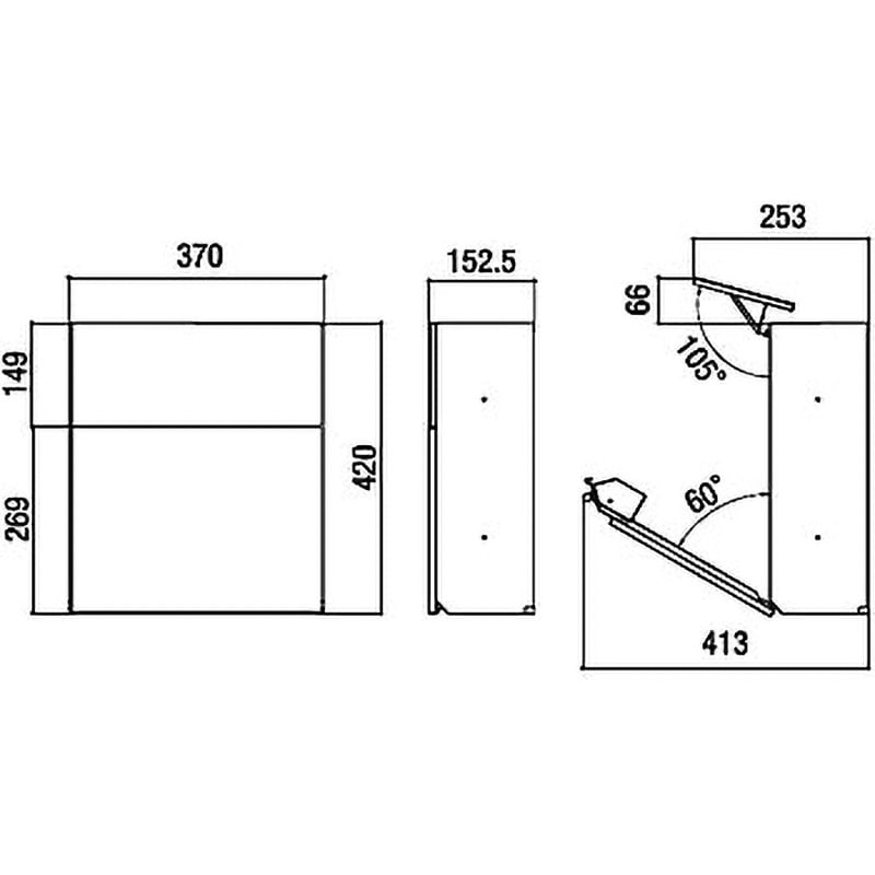8KKA10PW フラット横型ポスト 前入れ前出し仕様 1台 TOEX(LIXIL