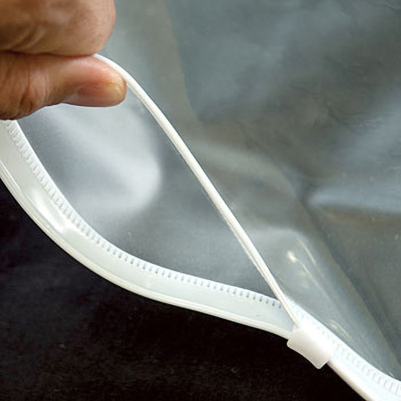 78197 クリアケース 縦 ファスナー付 シンワ測定 塩化ビニル樹脂