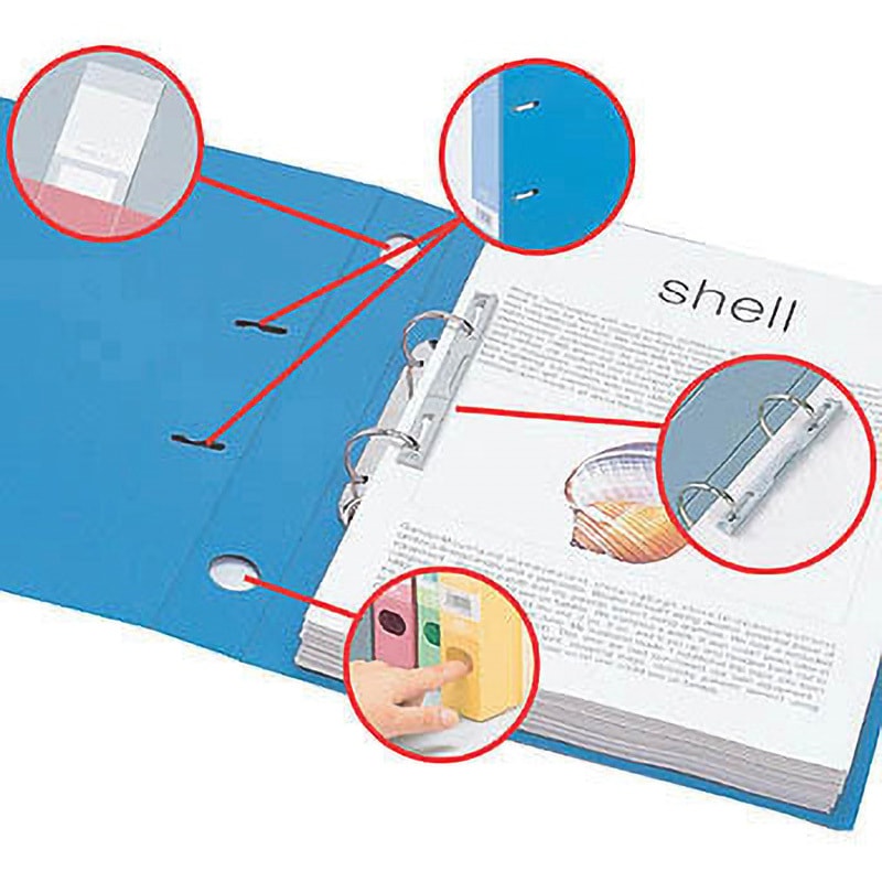 F-532 セディア ロックリングファイル セキセイ タテ型 2穴 - 【通販