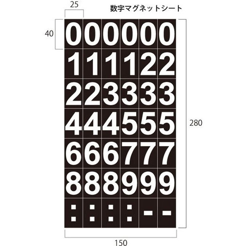mgsheet-numbergbk 数字シートゴシック体 1枚 ファースト 【通販