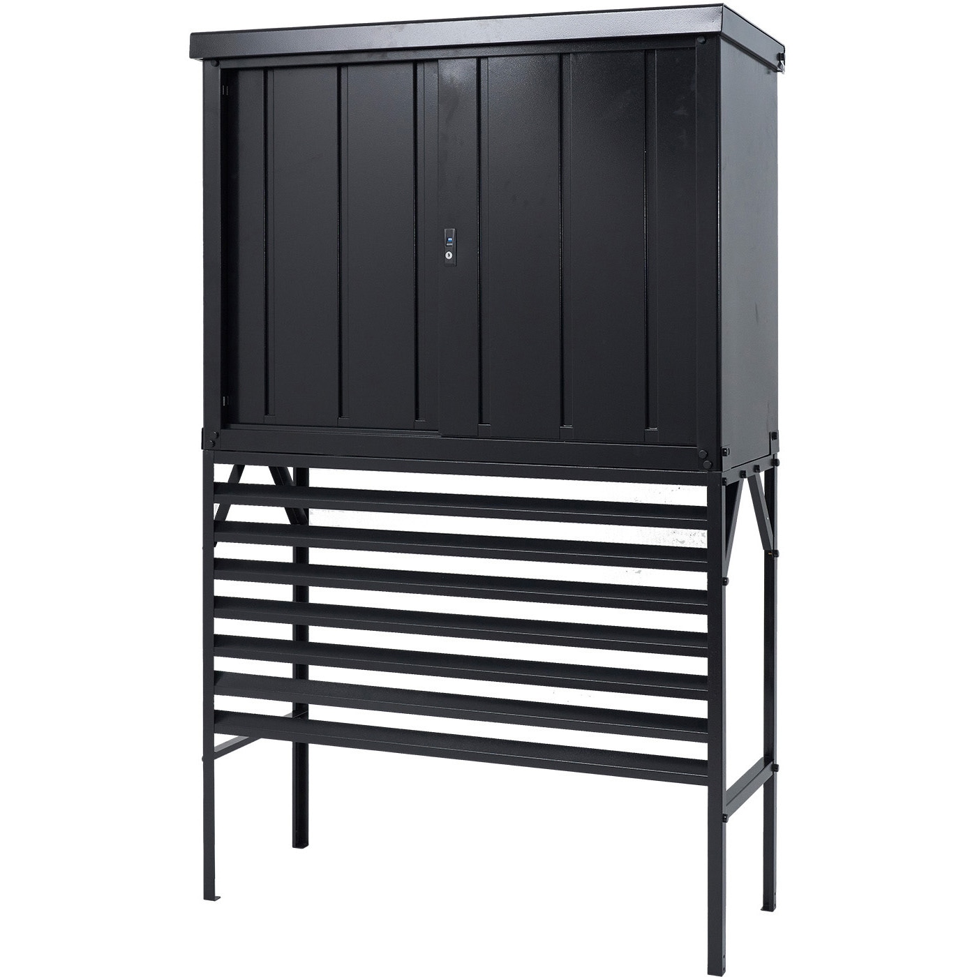 DSSB-0129(BK)+TSC-120(BK) 物置 室外機カバー 収納庫 屋外 1セット