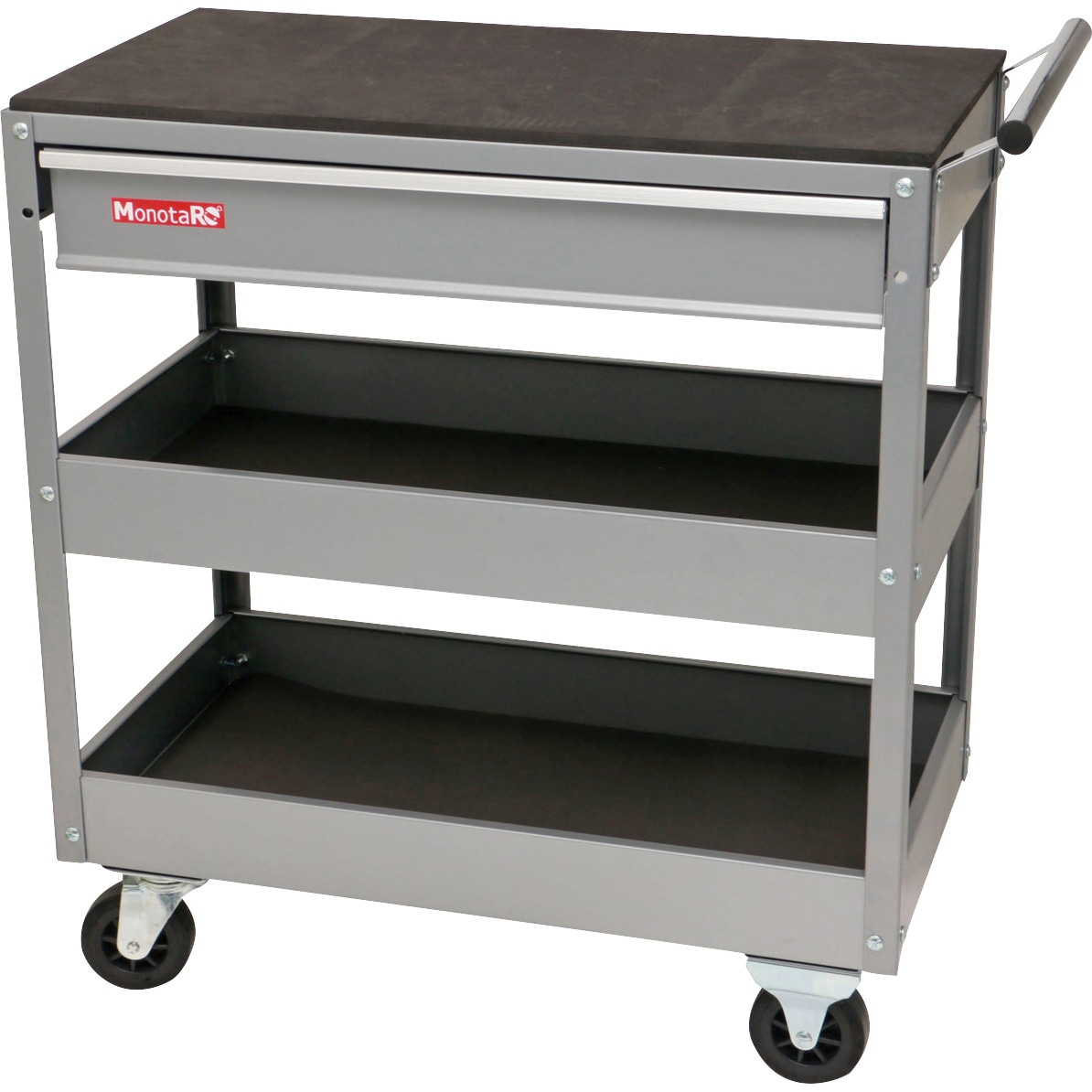 M3012X-SL ツールワゴン 引出付き モノタロウ 天地3段 ストッパーあり