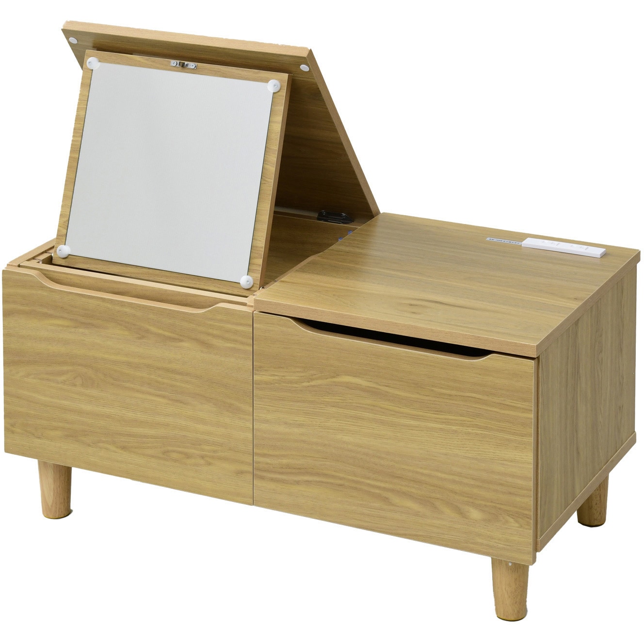 SDT-7540(NA) ドレッサーにもなるテーブル 1台 YAMAZEN(山善) 【通販