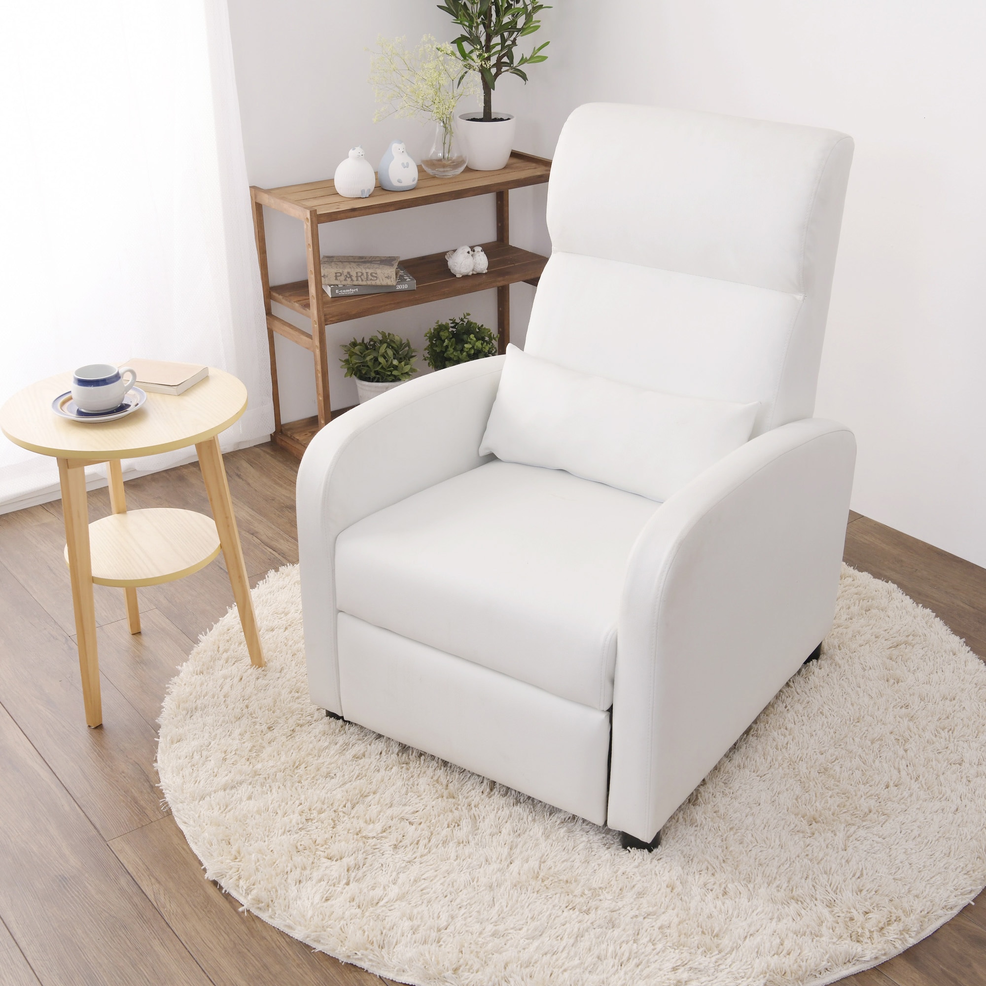 TAN-243(WH) フットレスト付きリクライニングチェア Vita 寸法650×820