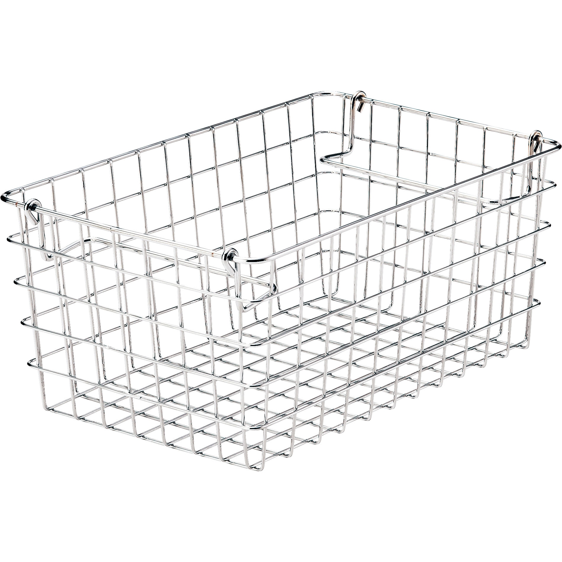 55-10 積み重ね ワイヤーバスケット ちどり産業 シルバー色 1/4