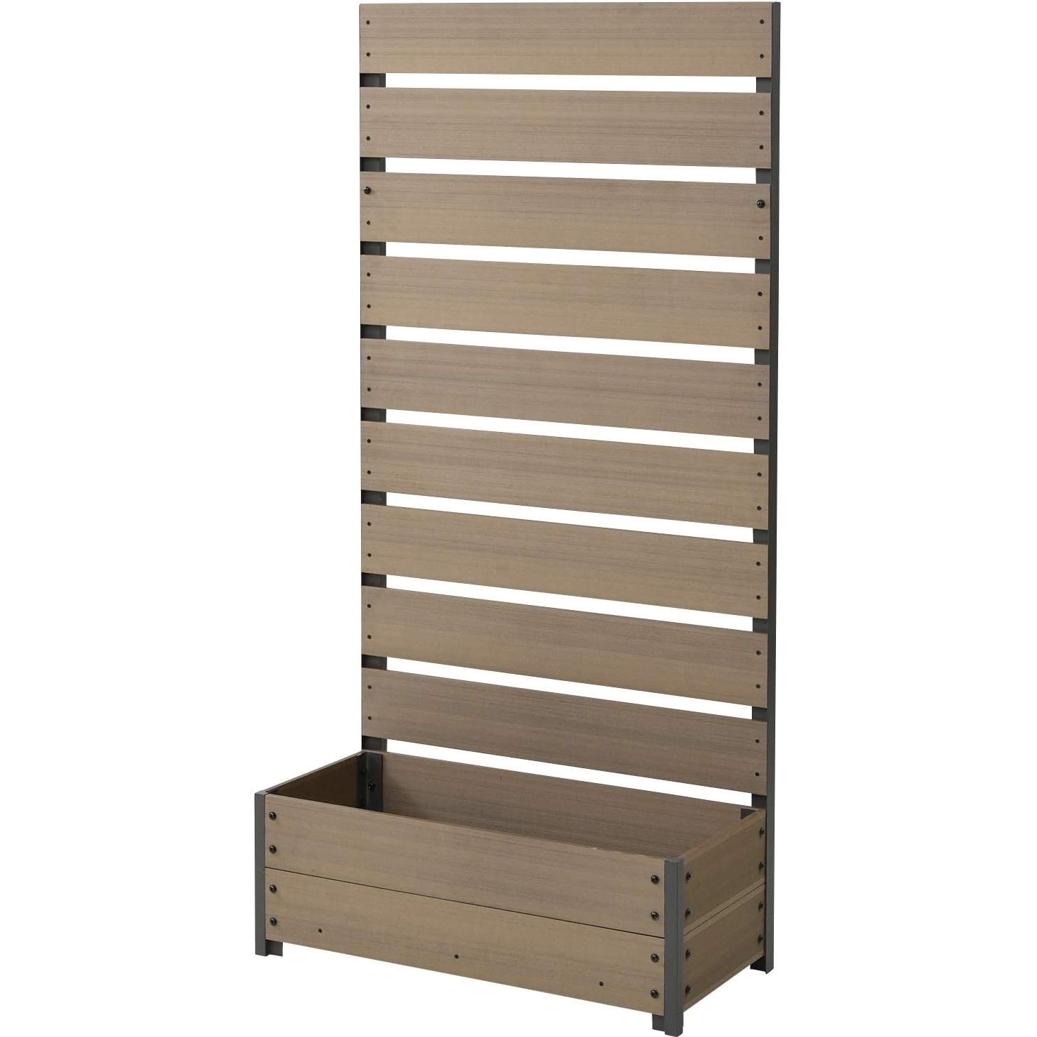 YPF-1570(NA) 人工木 プランターフェンス 高さ150/180cm YAMAZEN(山善