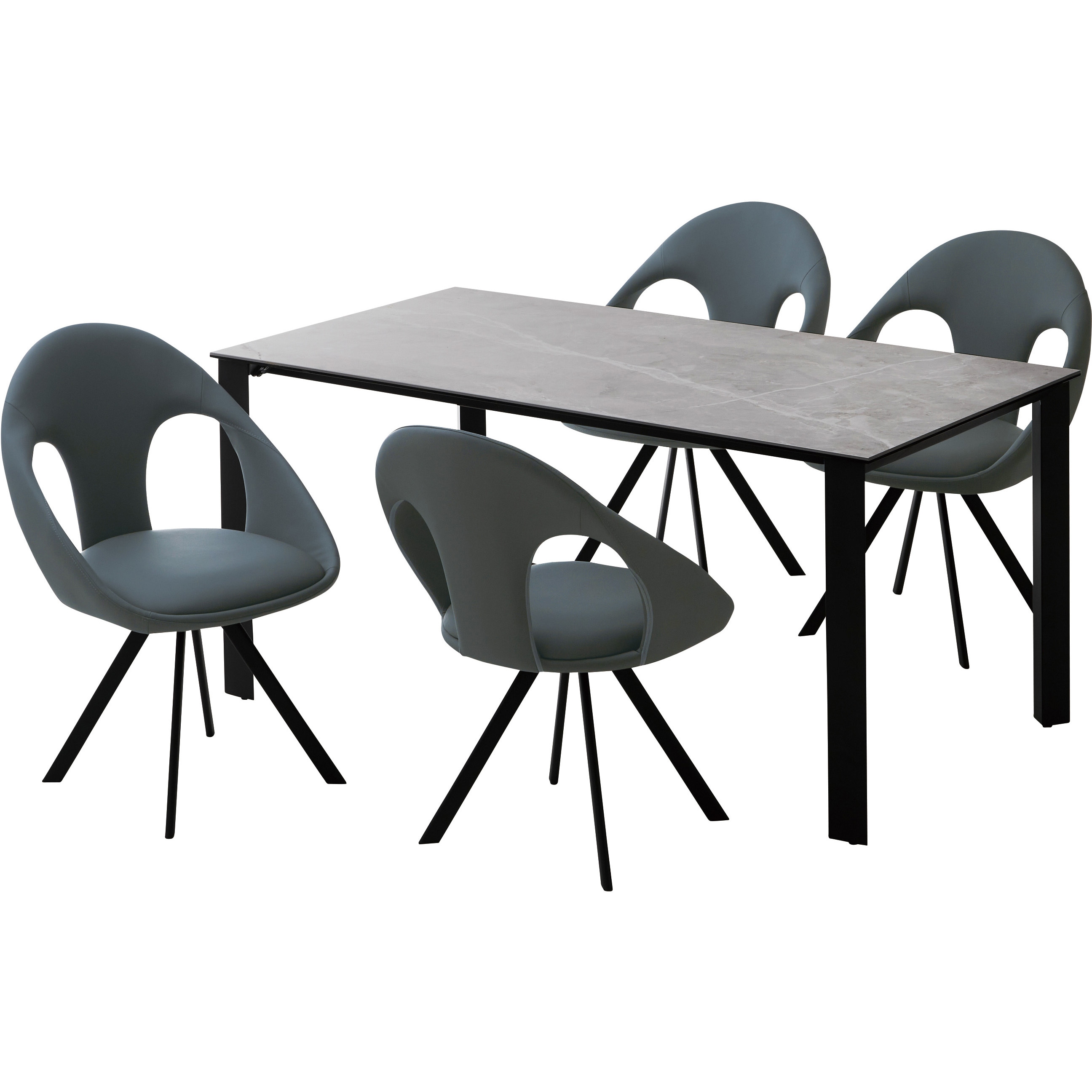 DT150 アーロン GY色 ダイニングテーブル アーロン 関家具 四角 グレー