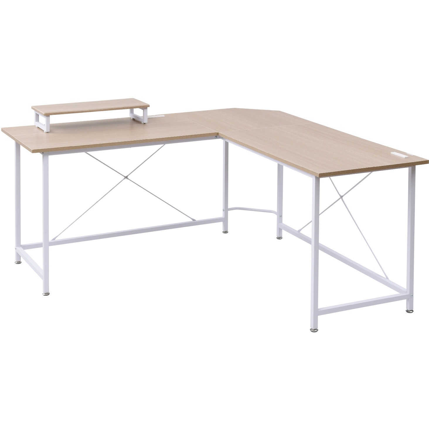 PND-1600(WN/SWH) L字型コーナーデスク 1台 YAMAZEN(山善) 【通販