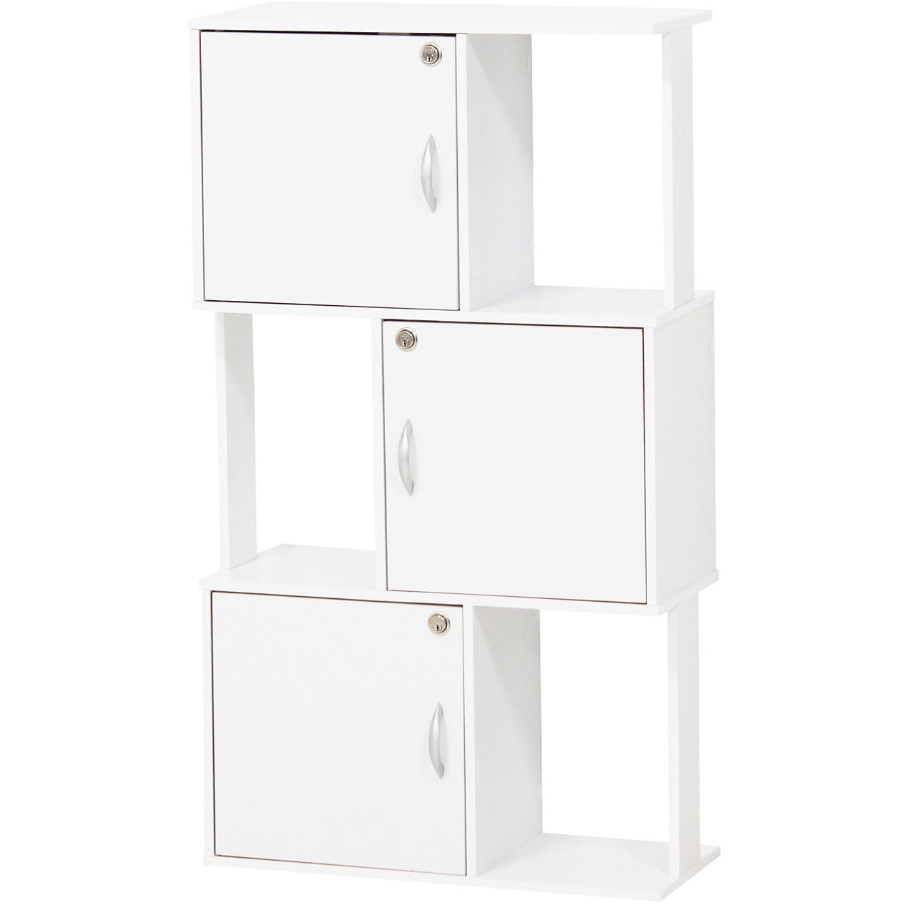 39399 ラック鍵付き3段 クロシオ 材質:木 ホワイト色 - 【通販モノタロウ】