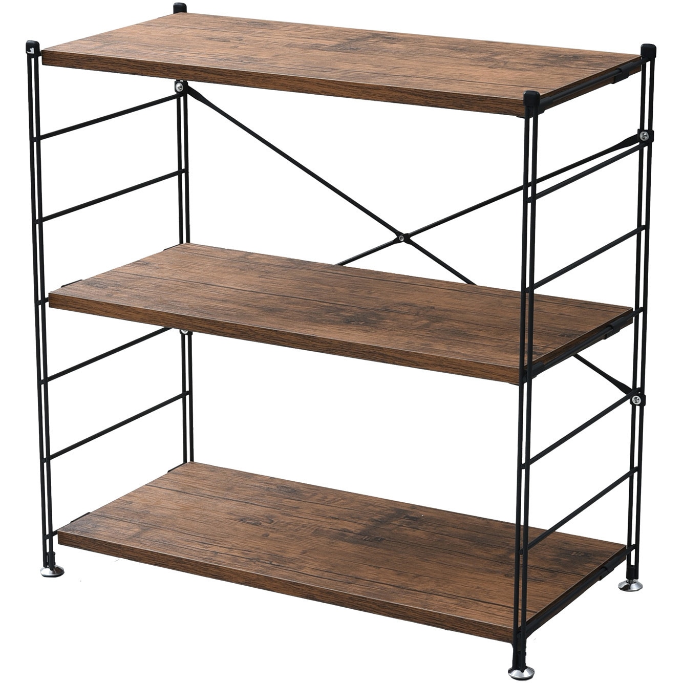 MWS-80843(ABR/SBK) ラック 木製棚板 YAMAZEN(山善) アンティーク